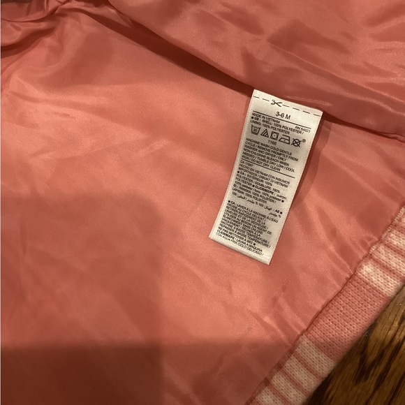 NWOT OLD NAVY GIRLS PINK & IVORY PLAID HOODED COAT SZ. 3-6 M - Picture 9 of 16